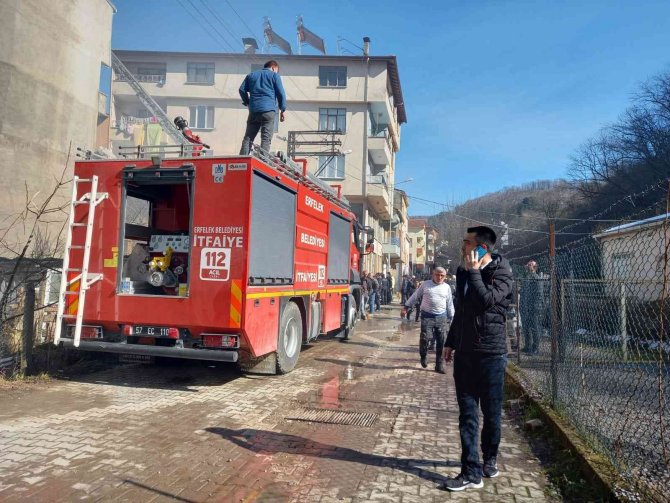 Sinop’ta Çatı Yangını