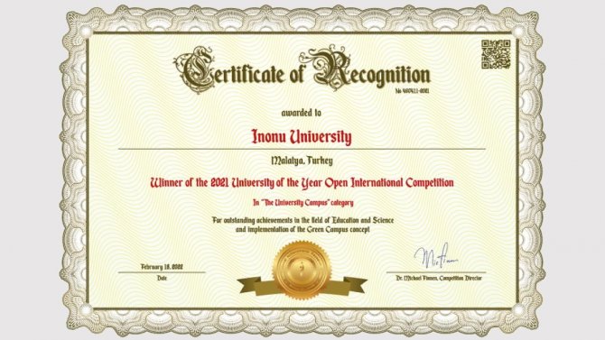 İ̇nönü, "2021 Yılının Üniversitesi" Seçildi