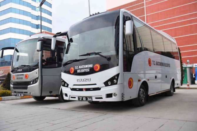 Kastamonu Belediyesi, Araç Filosuna 2 Otobüs Ve 1 Finişer Daha Ekledi