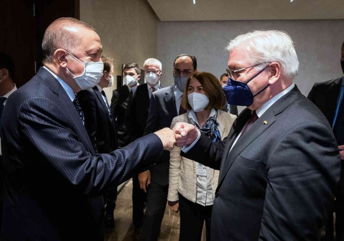 Cumhurbaşkanı Erdoğan, Senegal’de Almanya Cumhurbaşkanı Steinmeier İle Görüştü