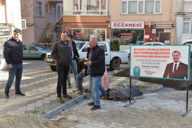 Kolordu Caddesi Üzerinde Kaldırım Düzenleme Çalışmaları Başladı