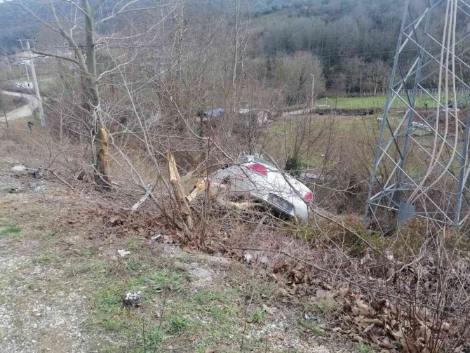 Yalova’da Ağaca Çarpan Otomobilin Sürücüsü Ağır Yaralandı