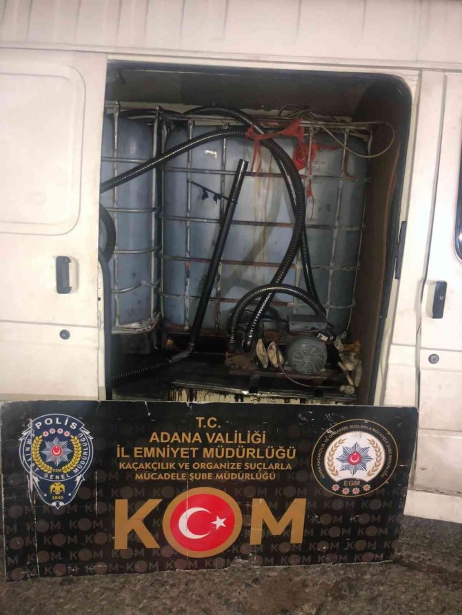 Adana’da 6 Bin Litre Kaçak Akaryakıt Ele Geçirildi