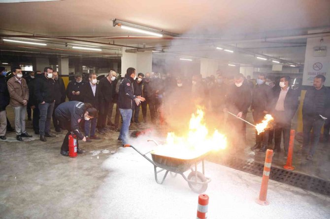 Antalya Büyükşehir Belediyesinden Yangın Tatbikatı