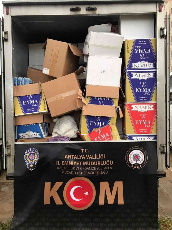 Antalya’da 1 Milyon 200 Bin Tl Değerinde Kaçak Tütün Operasyonu
