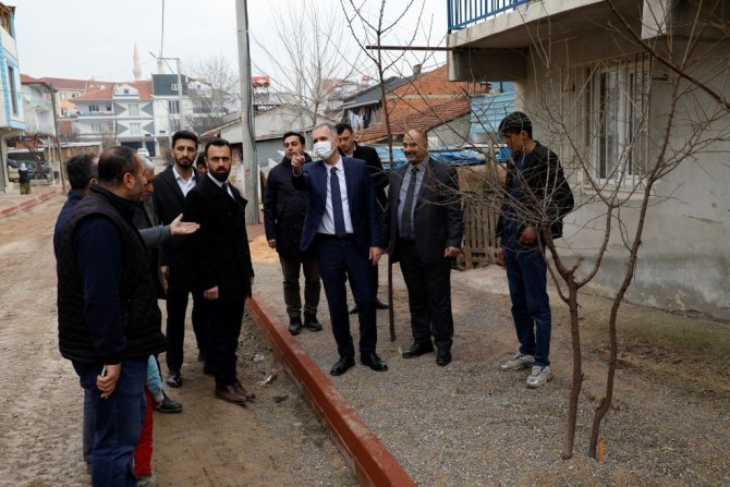 Huzur Mahallesinde Eksik Kaldırımlar Tamamlanıyor