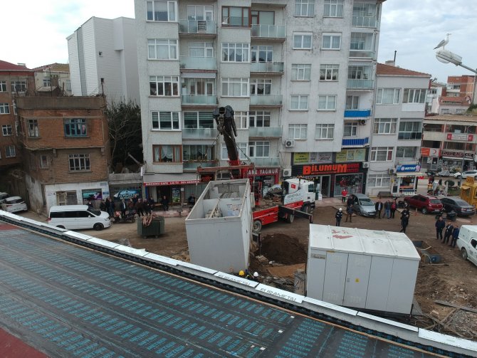 Yedaş Ekiplerinin Sinop Kent Meydanı Projesi Kapsamında Trafo Konumlandırma Çalışması