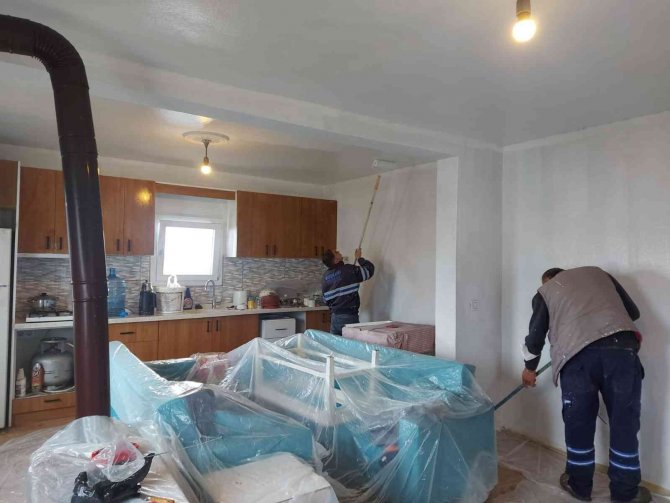 Bodrum Belediyesi’nden Yangında Zarar Gören Aileye Destek