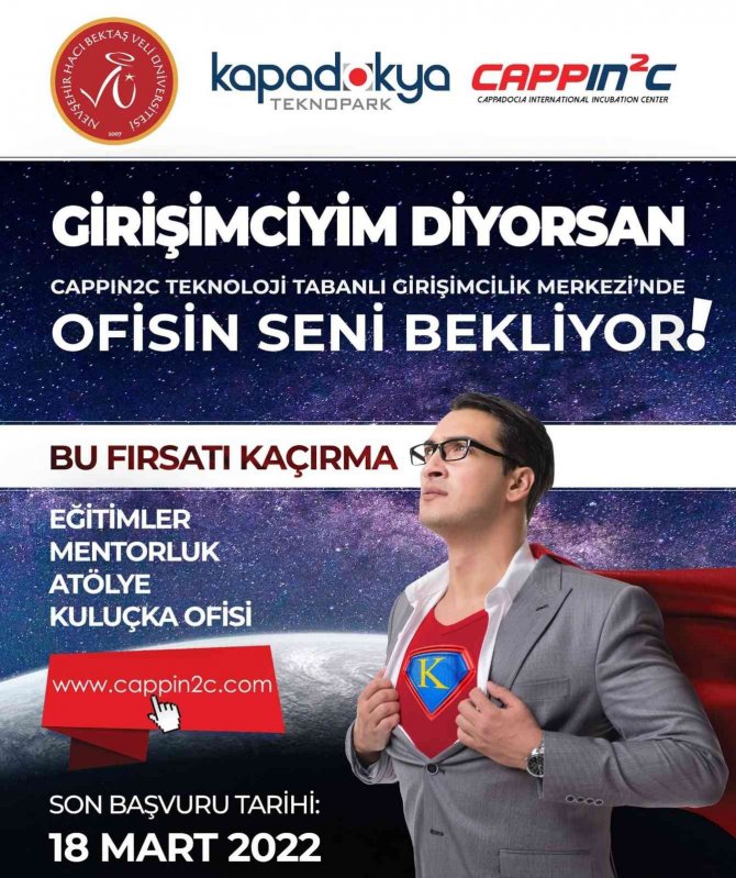 Nevü’de ’Cappin2c Teknoloji Tabanlı Girişimcilik Programı’ Girişimci Adaylarını Bekliyor