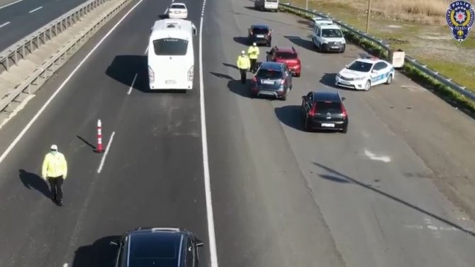 Tekirdağ - İ̇stanbul Yolunda Dron Destekli Uygulama
