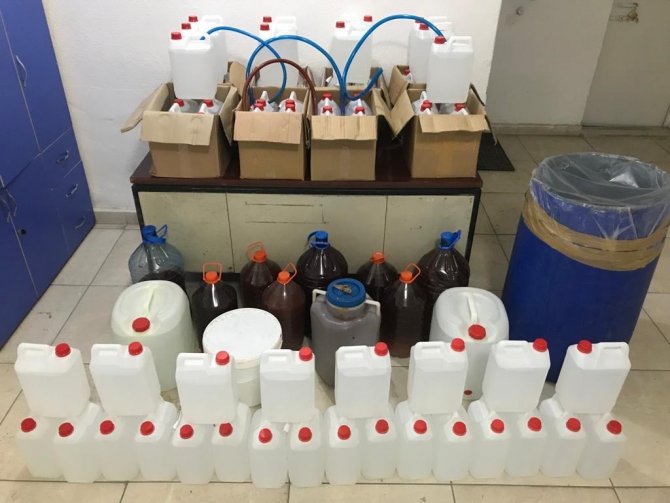 Çorum’da 555 Litre Kaçak Alkol Ele Geçirildi