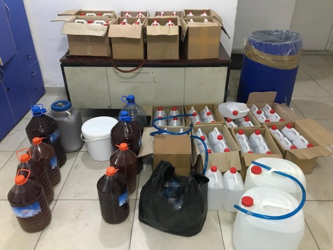 Çorum’da 555 Litre Kaçak Alkol Ele Geçirildi