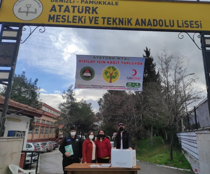 Atatürk Mtal Öğrencilerinden Atık Kağıt Toplama Kampanyası