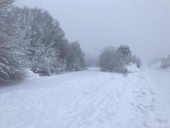 Kırklareli Bulgar Sınırı Beyaza Büründü