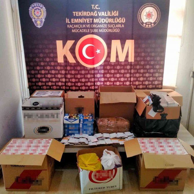 Tekirdağ’da Kaçakçılık Operasyonu: Binlerce Malzeme Ele Geçirildi