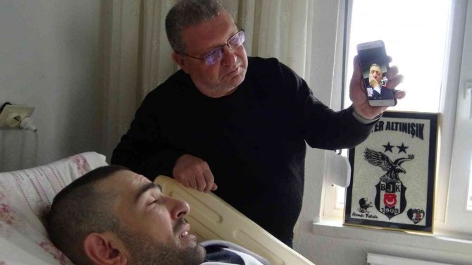 13 Yıldır Yatağa Mahkum Beşiktaş Taraftarı Başkan Çebi İle Telefonda Görüştü