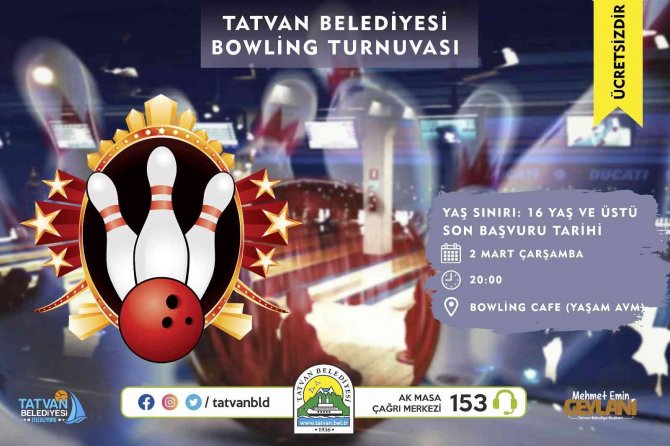 Tatvan Belediyesinden Bowling Turnuvası