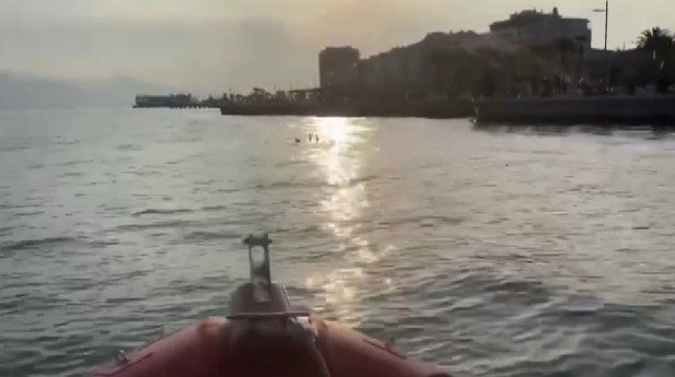 Sahil Güvenlik Denize Düşen Yaşlı Kadını Böyle Kurtardı