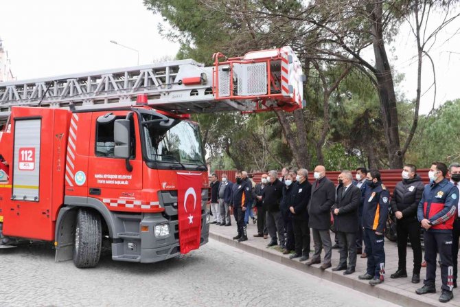 Görevi Başında Vefat Eden İtfaiye Personeline Hüzünlü Tören