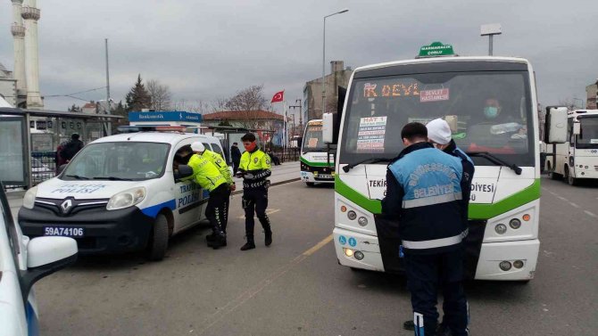 Çorlu’da Yolcu Minibüsleri Denetlendi