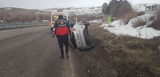 Otomobil Takla Attı: 1 Yaralı