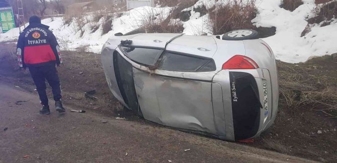 Otomobil Takla Attı: 1 Yaralı