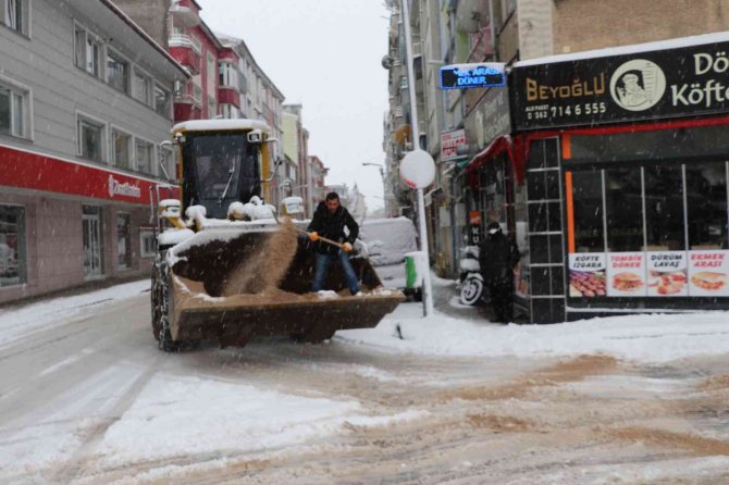 Havza’da Mart Ayında Karla Mücadele