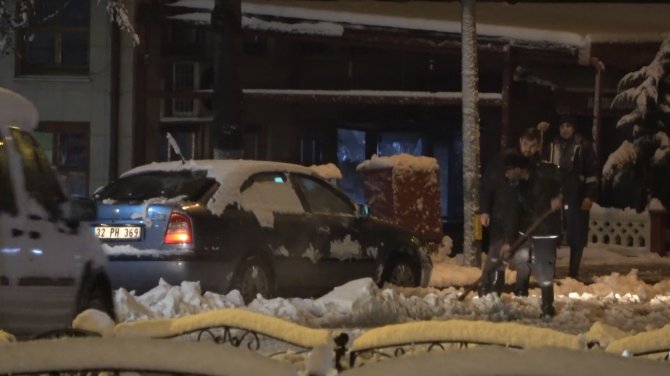 Isparta’da Kar Yağışı Etkili Oldu