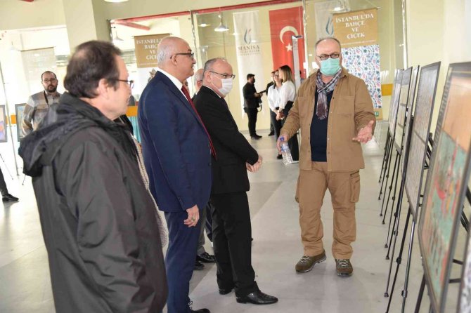 Manisa’da ‘İ̇stanbul Bahçe Ve Çiçek’ Resim Sergisi Açıldı
