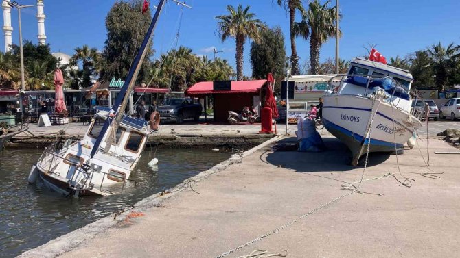 Bodrum’da Tekneleri Fırtına Vurdu