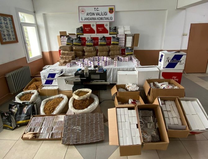 Çine’de Kaçak Sigara İmalathanesine Baskın