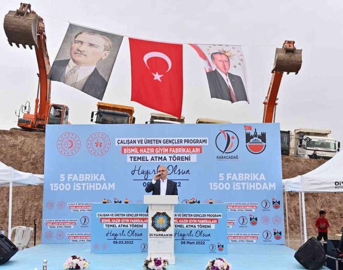 Bismil’de Bin 500 Kişiye İş İmkanı Sağlayacak 5 Tekstil Fabrikasının Temeli Atıldı
