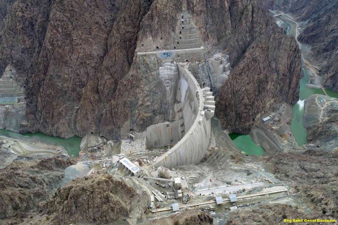 Yusufeli Barajı’nda Su Tutma Hazırlıkları Devam Ediyor