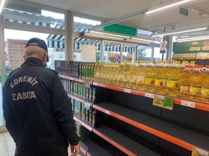 Edremit Zabıtadan Stok Yağ Denetimi