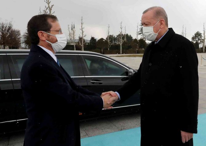 Cumhurbaşkanı Erdoğan, İ̇srail Devlet Başkanı Herzog’u Resmi Törenle Karşıladı