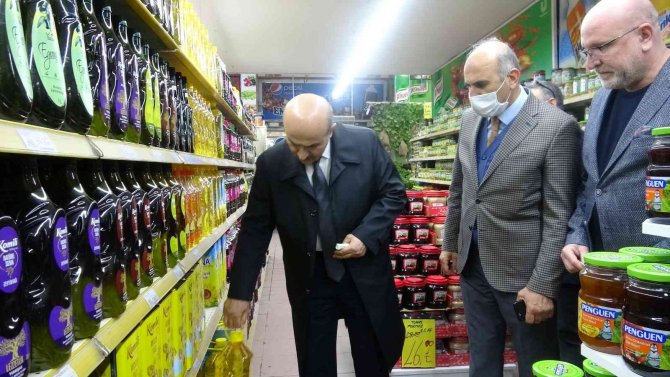 Vali Demirtaş Marketleri Denetledi