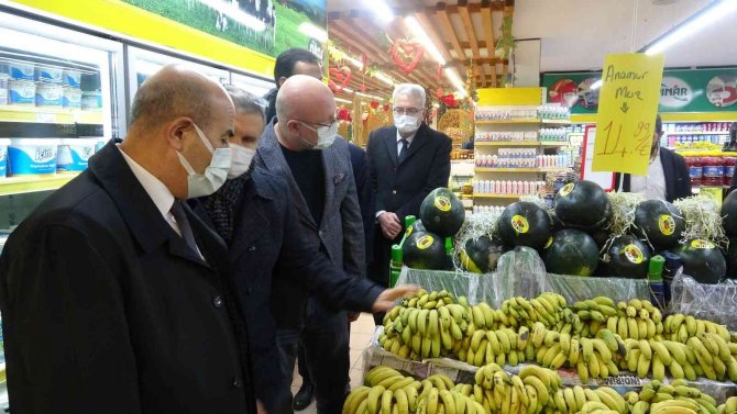 Vali Demirtaş Marketleri Denetledi