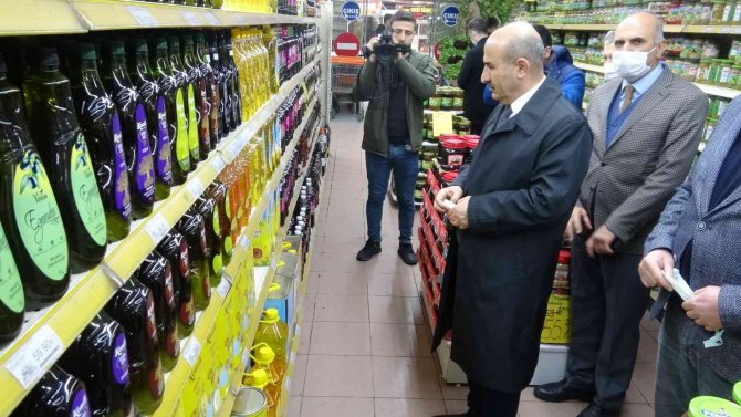 Vali Demirtaş Marketleri Denetledi