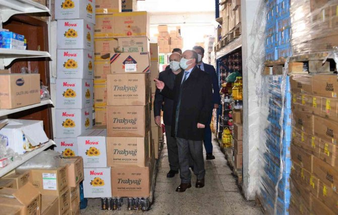 Vali Öner Marketlerde ’Stokçuluk’ Ve ’Fahiş Fiyat’ Denetimi Yaptı