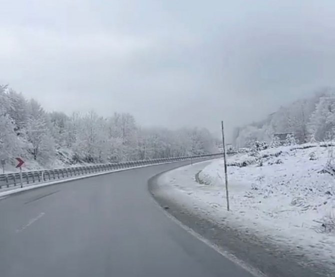Zonguldak’ın Yüksek Kesimlerinde Kar Etkili Oldu