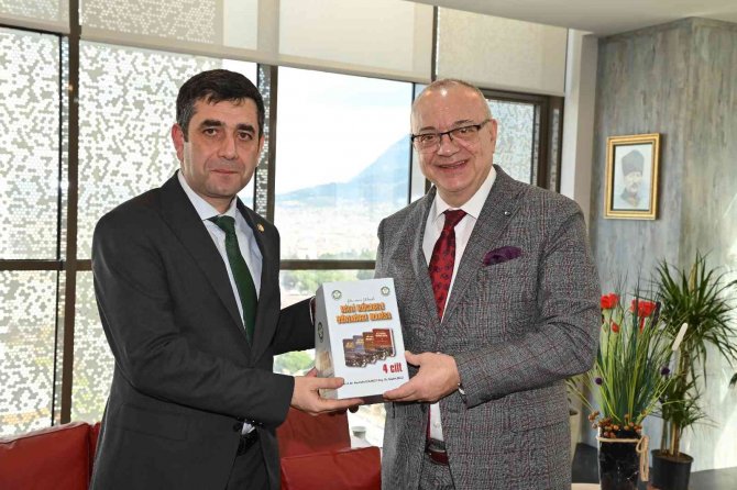 Başkan Ergün Misafirlerini Ağırladı