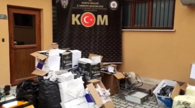 Konya’da 30 Adrese Kaçak Tütün Operasyonu: 38 Gözaltı