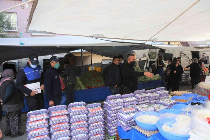 Toroslar Zabıtasından Semt Pazarlarında Etiket Ve Terazi Denetimi