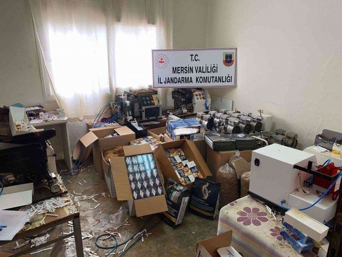 Mersin’de Kaçak Sigara İmalathanesine Operasyon: 4 Gözaltı