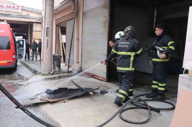 Kereste İşletmesinde Yangın Paniği