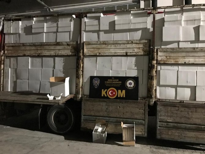 Adana’da 13 Milyon Kaçak Makaron Ele Geçirildi