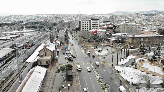 Balıkesir’in Kar Güzelliği Havadan Görüntülendi