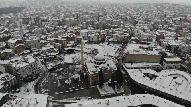 Balıkesir’in Kar Güzelliği Havadan Görüntülendi
