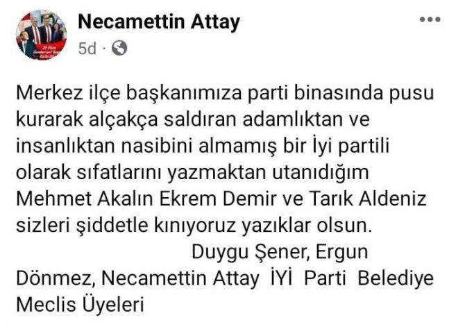 İ̇yi̇ Partide Yumruk Yumruğa Kavga, İl Yönetimi Merkez İlçe Başkanını Darp Etti