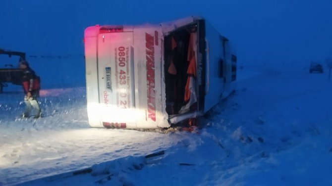 Sivas’ta Otobüs Kazası 40 Yaralı